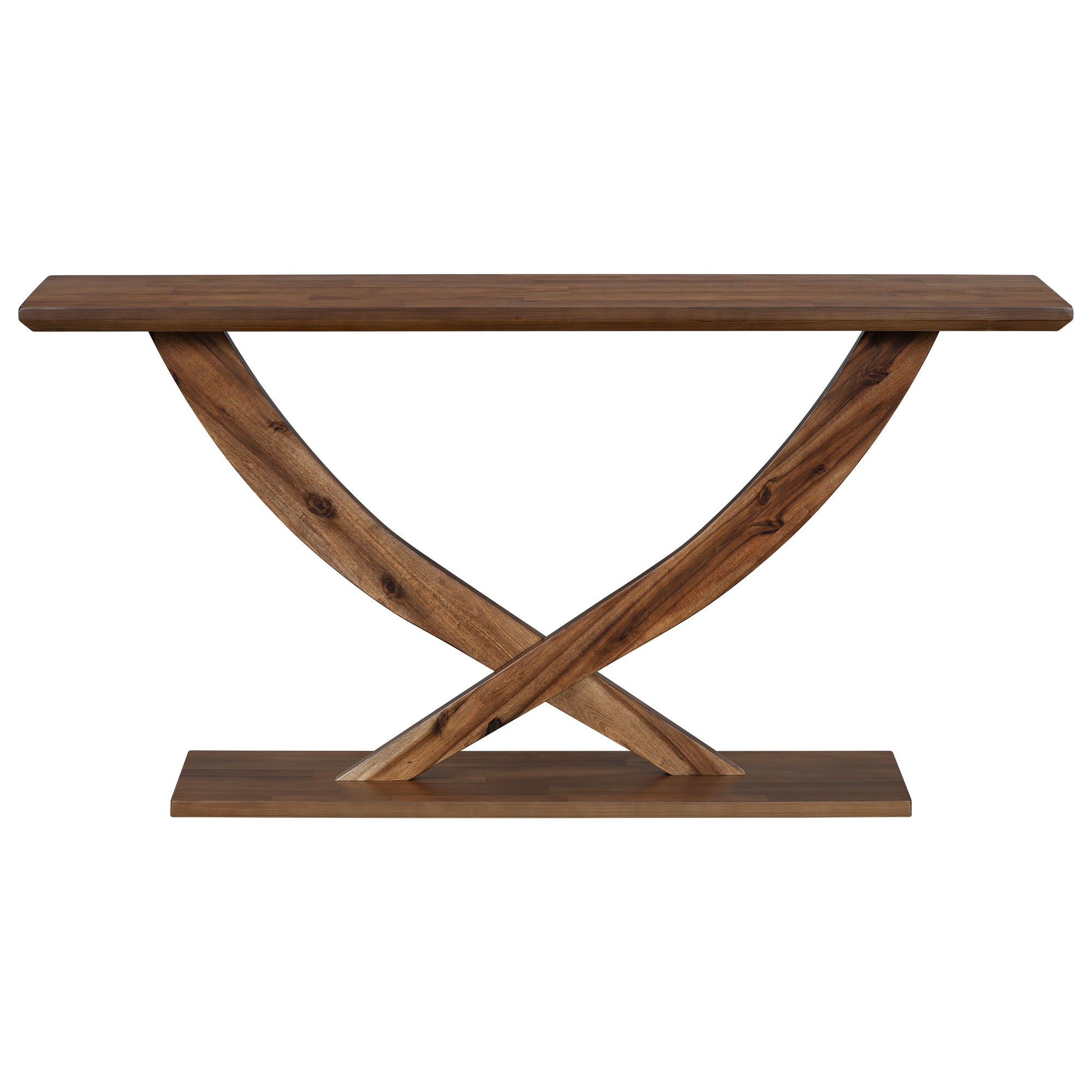Console Table With Cross Leg Base And Reinforced Support Plate
