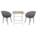 2 Pack Lounge Chair Set & Folding Square Table