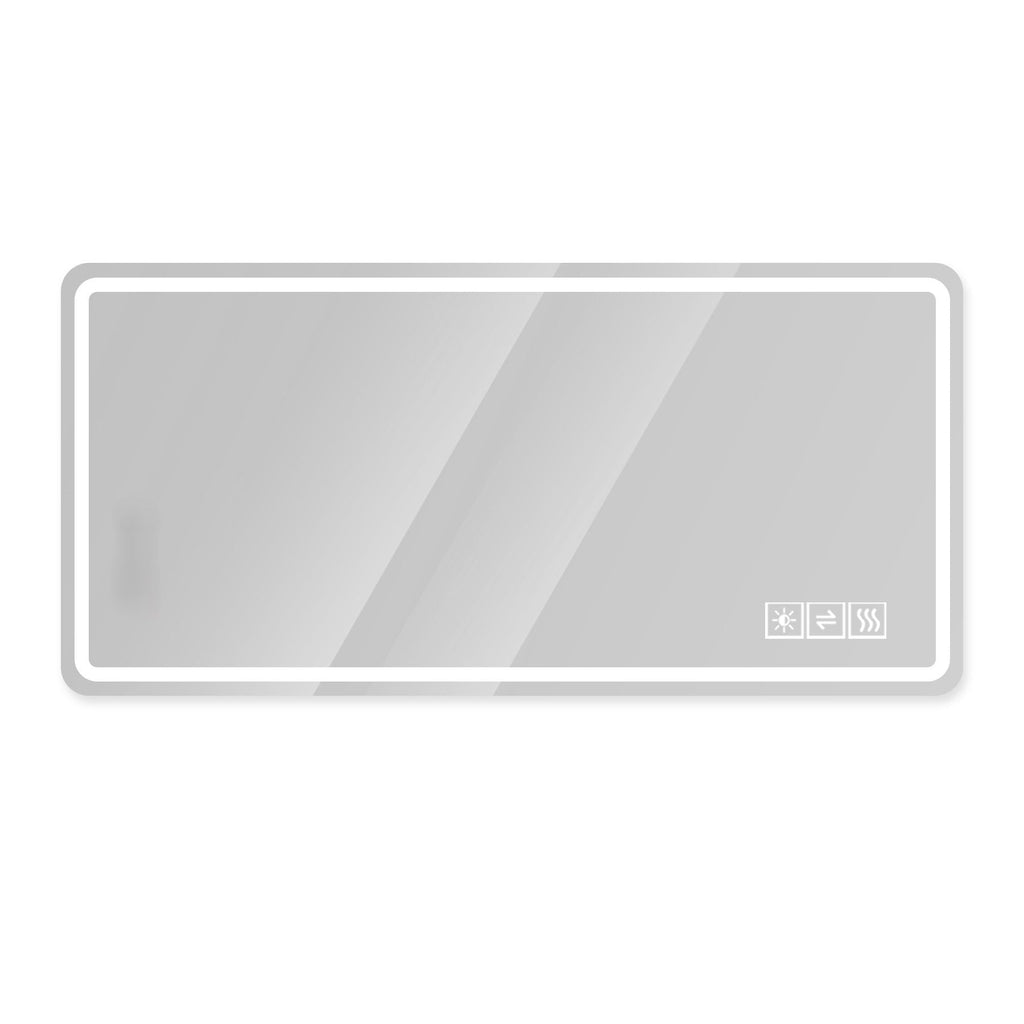 LED Bathroom Mirror, Anti Explosion Glass, Rust Resistant, Anti Fog, Tri Color