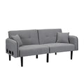 Modern Folding Ottoman Sofa Bed With Stereo System - Gray