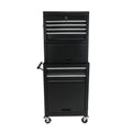 6 Drawer Lockable Tool Cabinet On Wheels, Steel Rolling Tool Chest With Detachable Toolbox