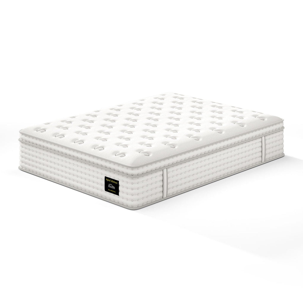 14'' Hybrid Mattress, Memory Foam & Pocket Springs For Pressure Relief