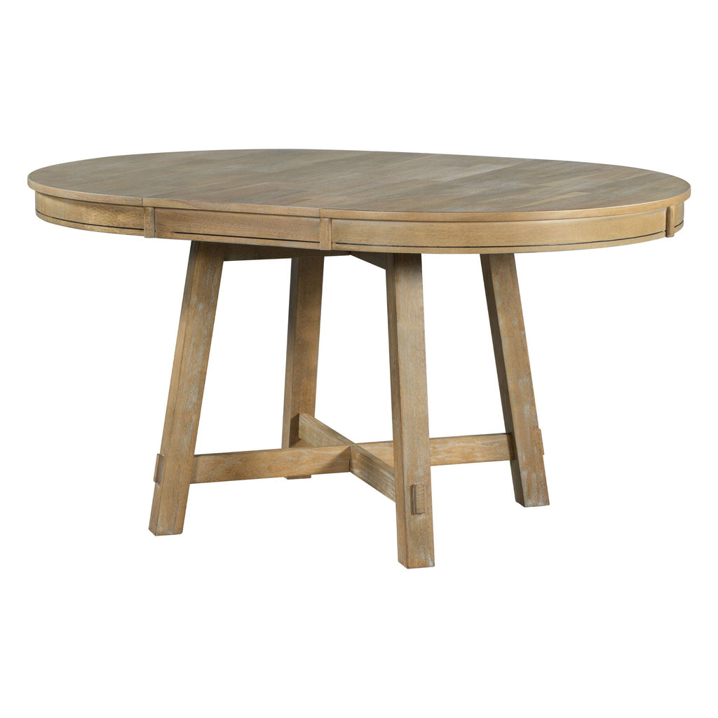 Gia - Round Extendable Dining Table With 16 Leaf Wood