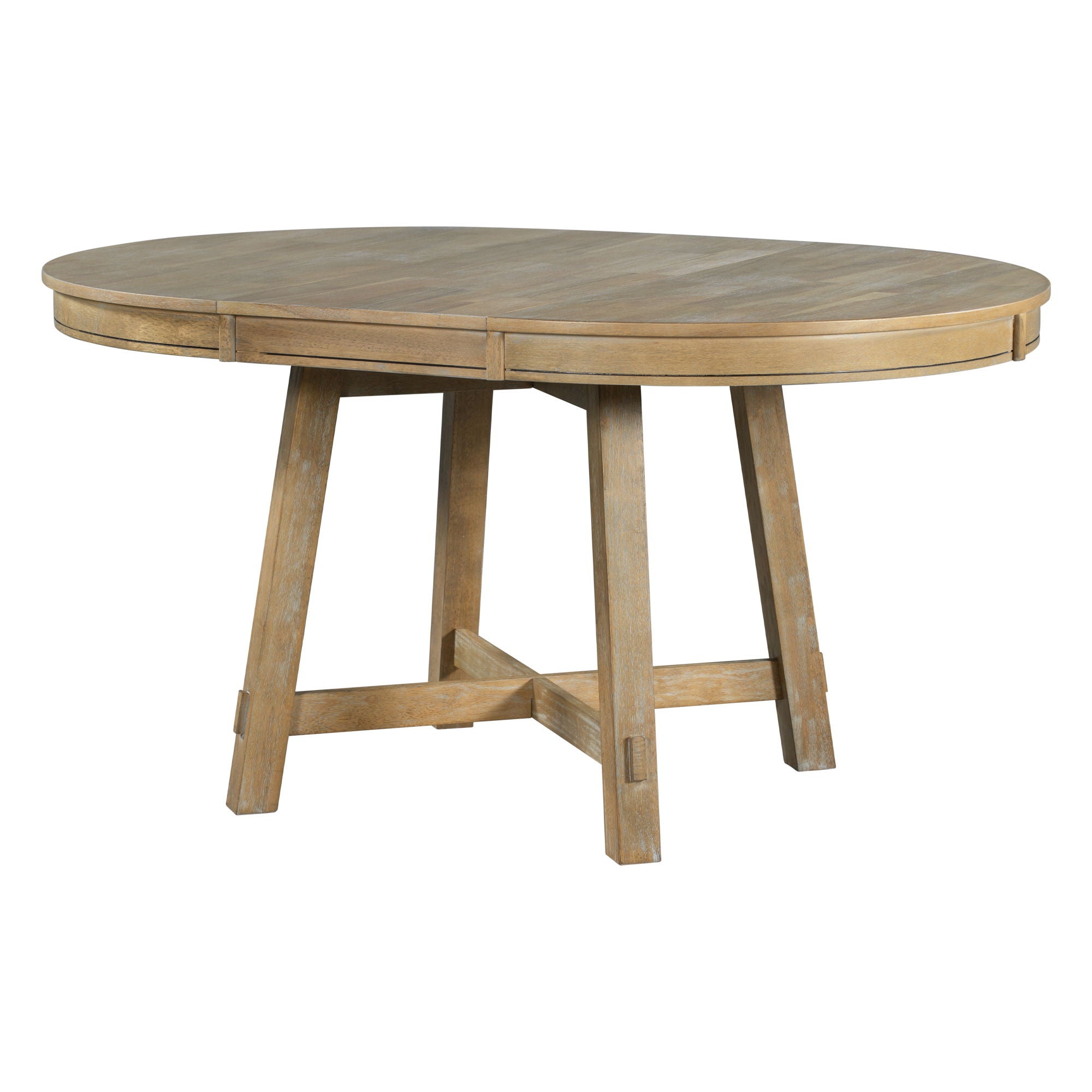 Gia - Round Extendable Dining Table With 16 Leaf Wood