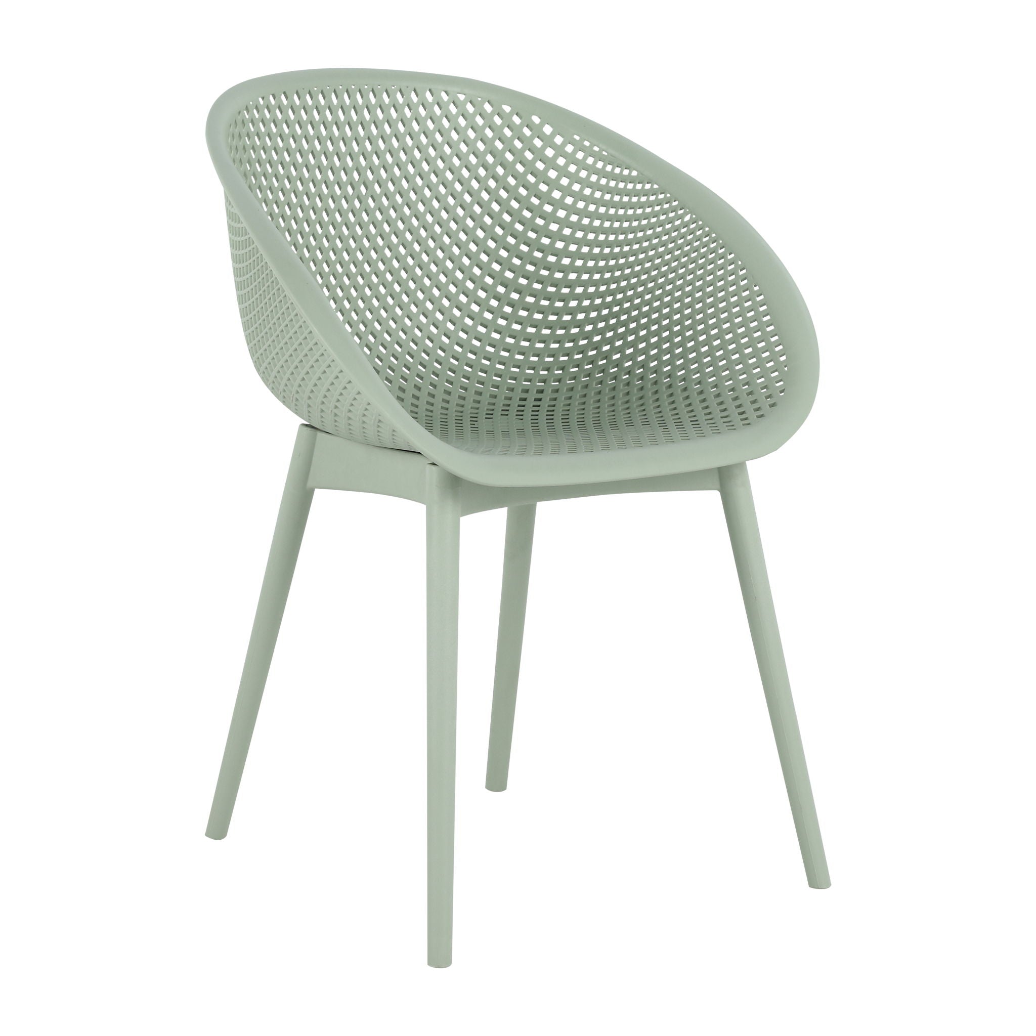 2 Piece Durable Single Chair With Mesh Hollow Out Design