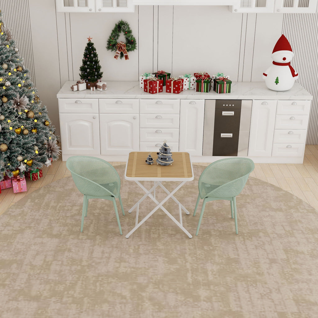 2 Pack Lounge Chair Set & Folding Square Table