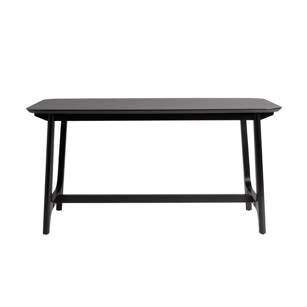 Lunara - Dining Table With Trestle Base - Black Ash