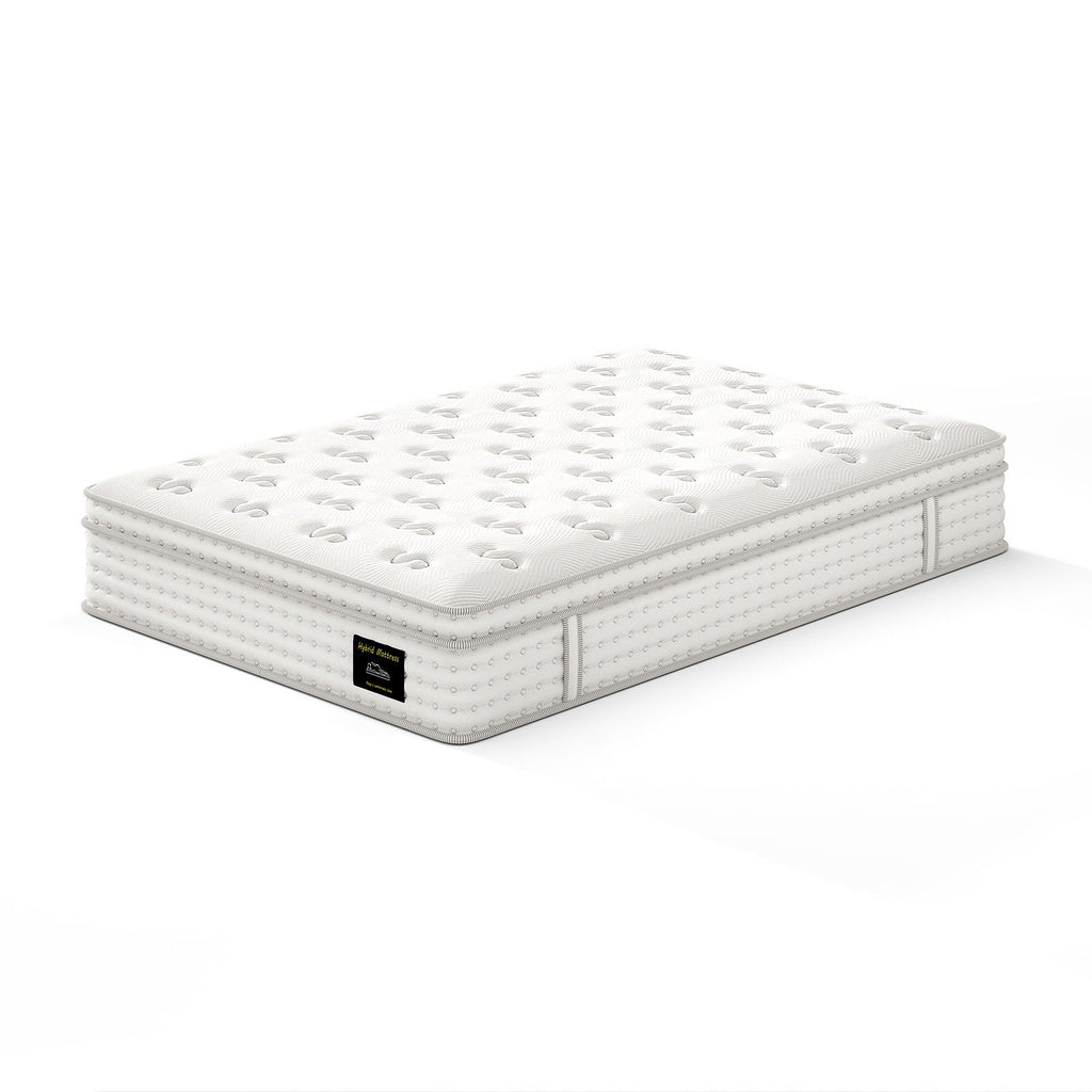 12'' Hybrid Mattress, Memory Foam & Pocket Springs For Pressure Relief