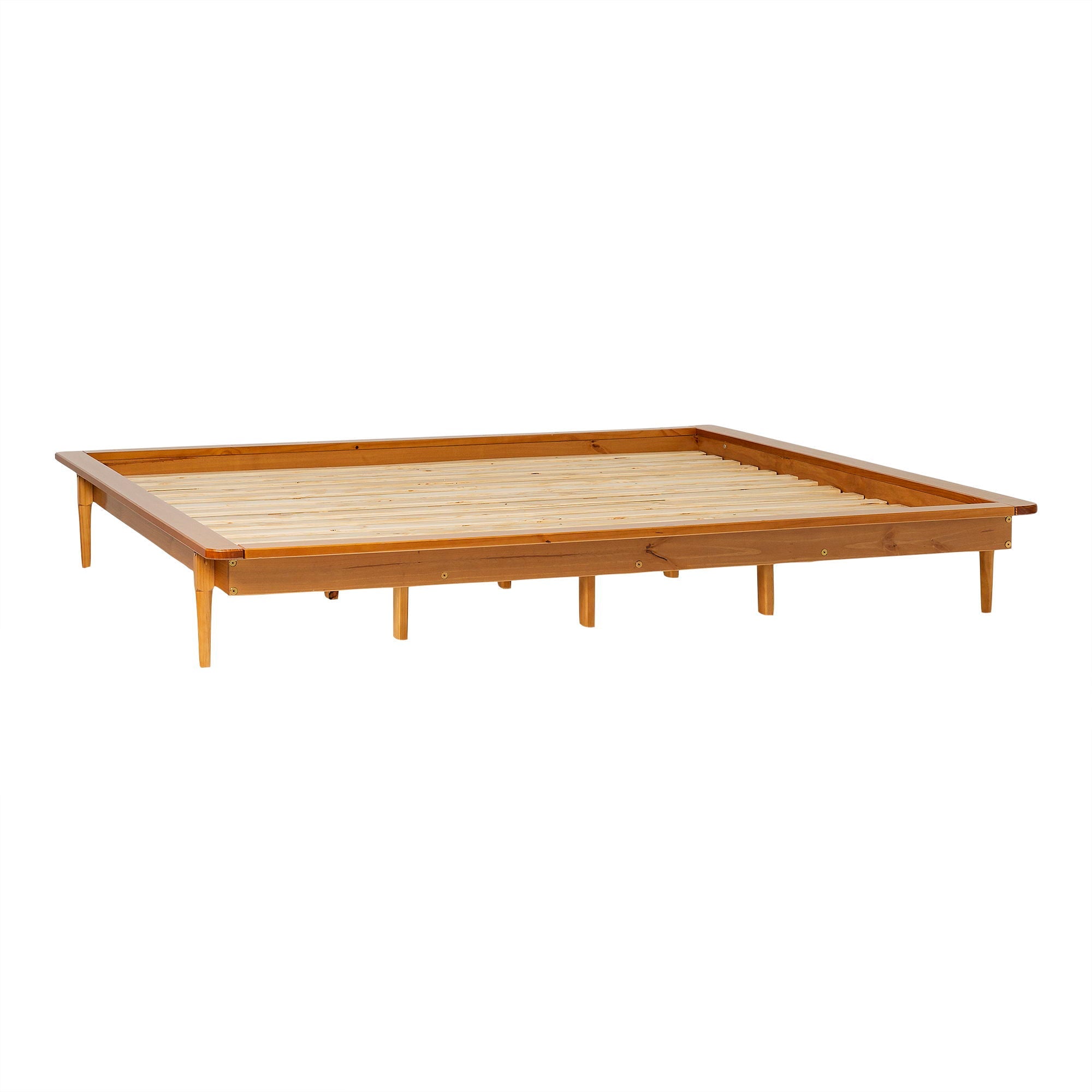 Carnival - King Platform Bed Frame - Caramel